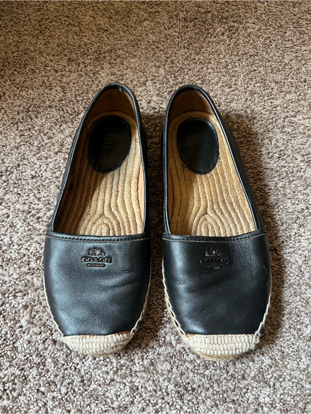 COACH Leather Espadrilles Women's Flats